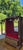 1930s Vintage Wooden Jewelry Armoire With Etched Glass Doors & Red Velvet Lined Interior For Sale - Image 5 of 16