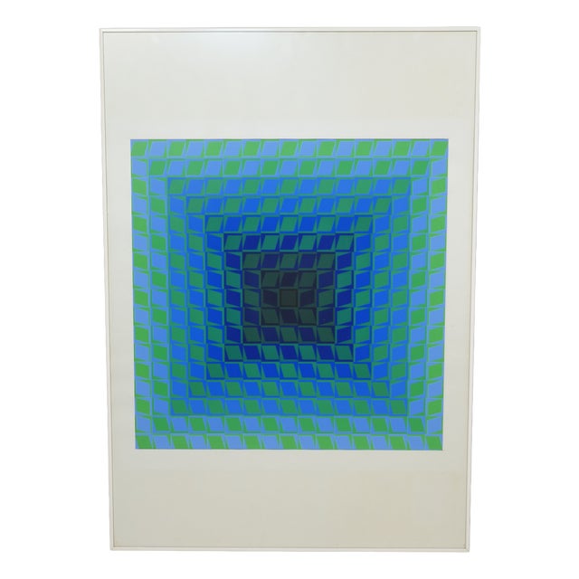 Victor Vasarely, Permutations, Color Screen Print, 1960s For Sale