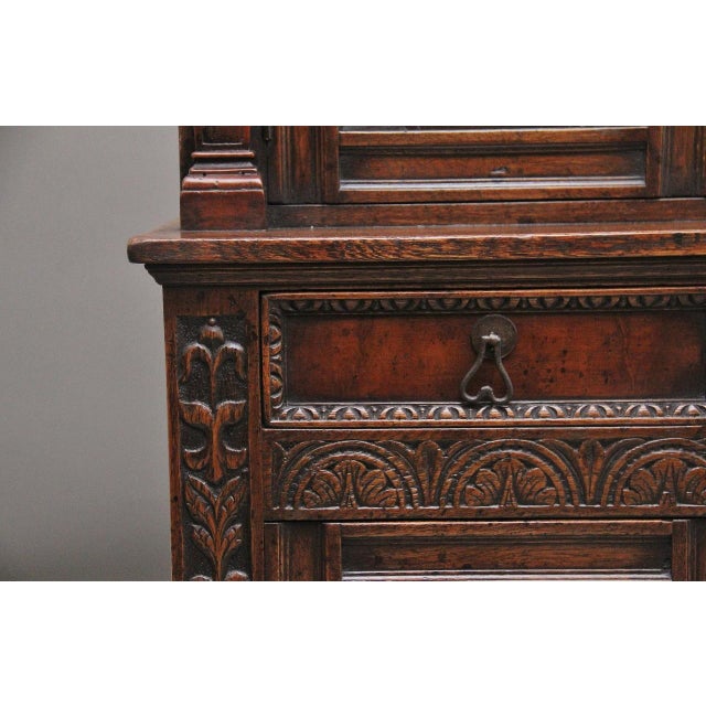 Early 20th Century Oak Court Cupboard, 1920s For Sale - Image 11 of 14