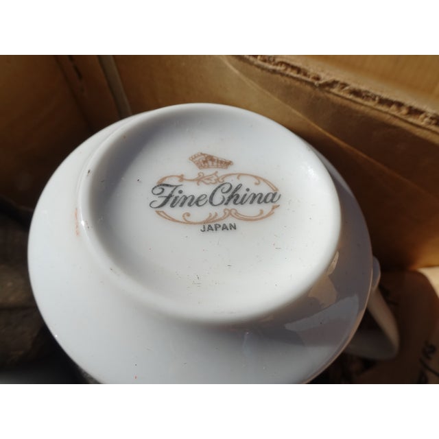 White Vintage Dishes Set of Four Fine China Made in Japan 15 Pieces For Sale - Image 8 of 15