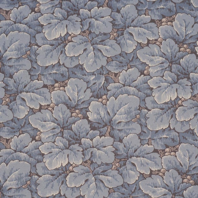 English Boråstapeter Waldemar Fabric In Blue For Sale - Image 3 of 5