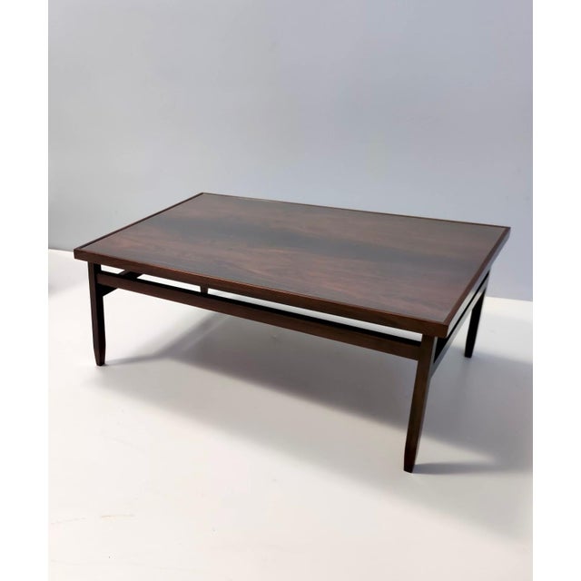 Rectangular Ebonized Walnut and Glass Coffee Table, Italy, 1960s For Sale - Image 16 of 16