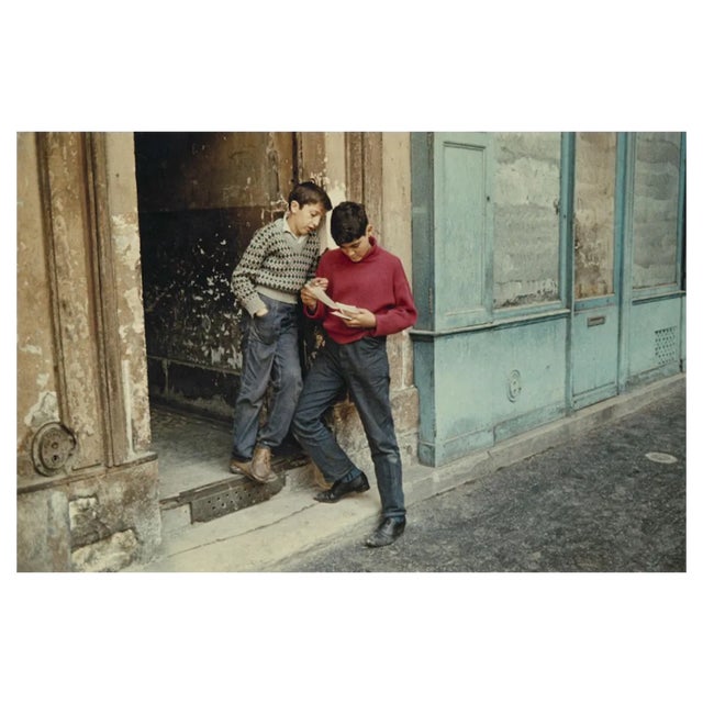 Peter Cornelius, Boys in Paris, Paris in Colour Series, 1956-61, Archival Pigment Print For Sale