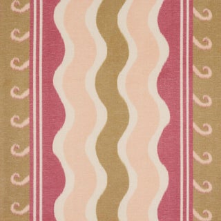 SAMPLE - Schumacher X Laura Gonzalez Roman Reverie Fabric In Gold & Rose For Sale