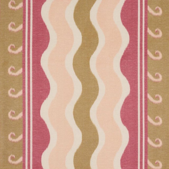 SAMPLE - Schumacher X Laura Gonzalez Roman Reverie Fabric In Gold & Rose For Sale