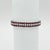 Mid 20th Century Ruby and Round Diamond Three Row Bracelet in 18k White Gold For Sale - Image 4 of 10