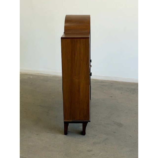 1960s Art Deco Waterfall Cabinet For Sale - Image 9 of 16