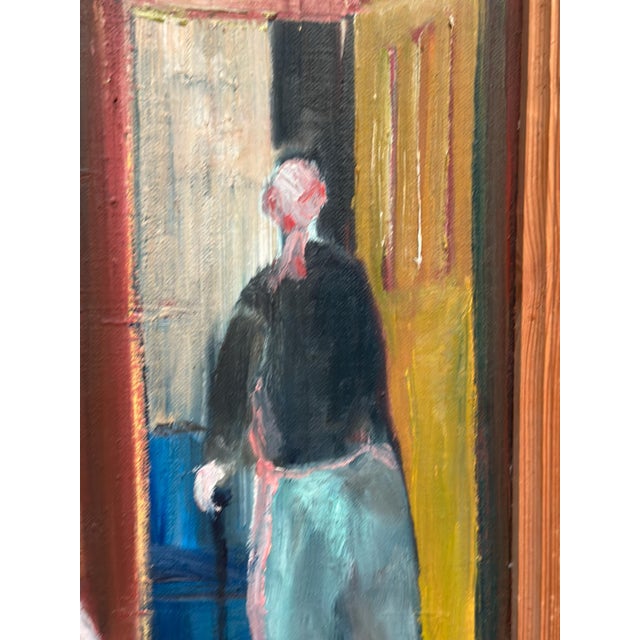 Mid-Century Modern Hendrik De Jong, Familjen (The Family), 1980, Oil on Canvas, Framed For Sale - Image 3 of 18