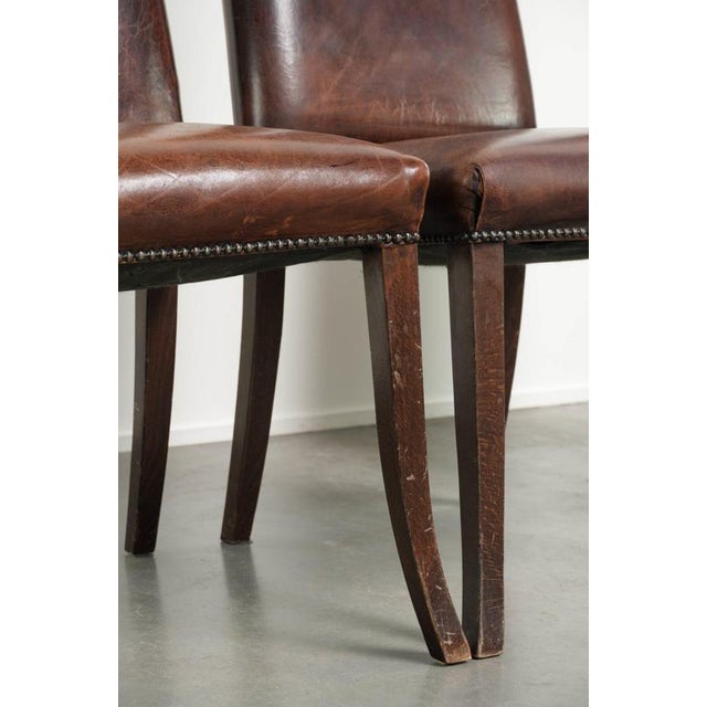 Vintage Sheepskin Dining Chairs, Set of 6 For Sale - Image 17 of 18