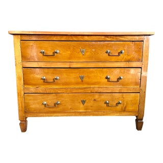 Antique Biedermeier Baroque Walnut Chest of Drawers For Sale