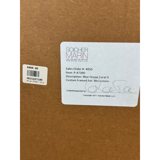 Soicher Marin Gallery Blue Ocean Coral Prints, Set of Three For Sale In San Francisco - Image 6 of 12