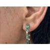 Metal Natural emerald 0.81cts earring in 18k gold For Sale - Image 7 of 18