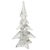 Metal Vintage Lead Crystal Clear Glass Christmas Tree Made in Japan 11" X 7" For Sale - Image 7 of 11