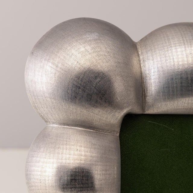 Vintage Italian Silver Bubble Photograph Frame For Sale - Image 9 of 12