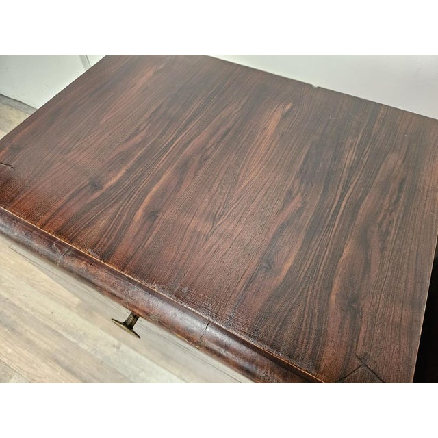 Brown Art Deco Oak Burl Bedside Tables, 1950, Set of 2 For Sale - Image 8 of 18