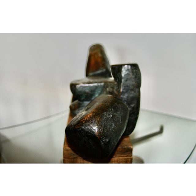 Margot Eberle, Patinated Cubist Sculpture, 1987, Bronze For Sale - Image 12 of 13