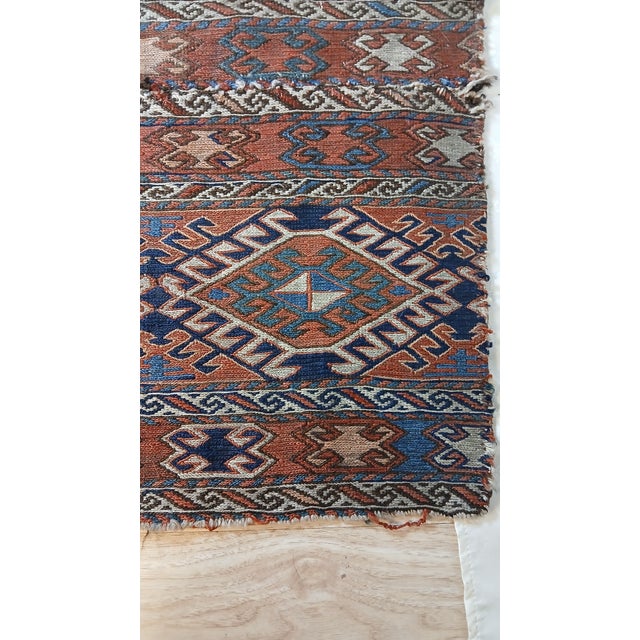 Antique Shahsavan Soumak Flatweave Bag Face Fragment – 21" X 27" For Sale - Image 15 of 16