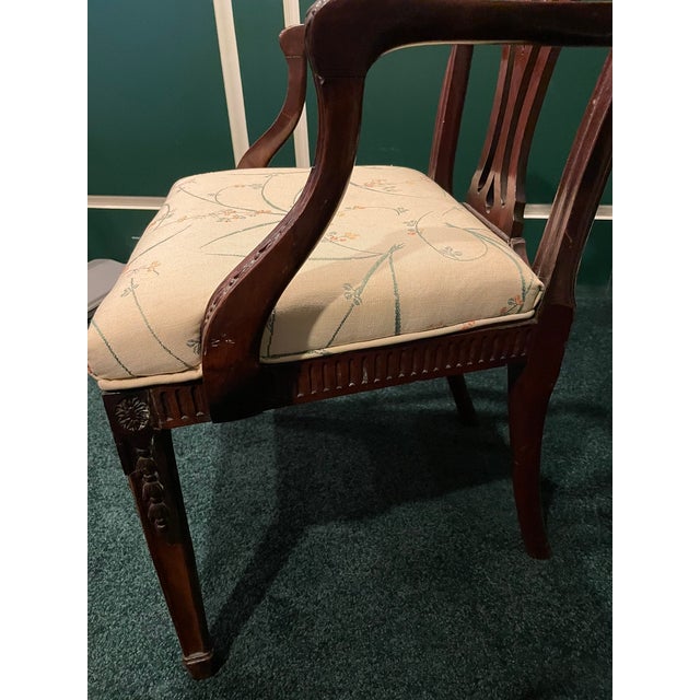 Vintage Mahogany Elbow Chair – Chippendale Revival Elegance – Circa 1920s For Sale - Image 4 of 11