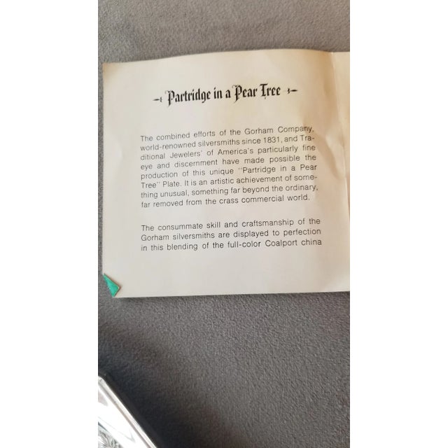 1970s Partridge in a Pear Tree Sterling Silver Decorative Plate For Sale - Image 9 of 10