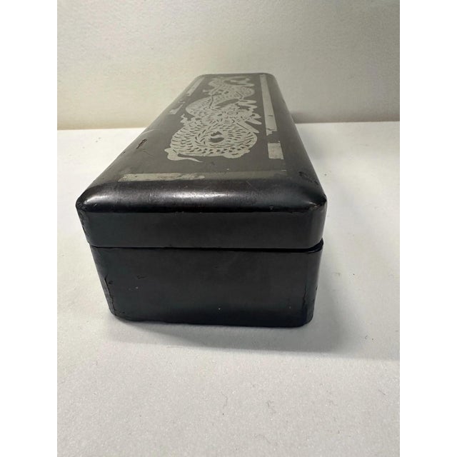 Wood Japanese Shikki Lacquer Box with Dragon Motif, 1920s For Sale - Image 7 of 13