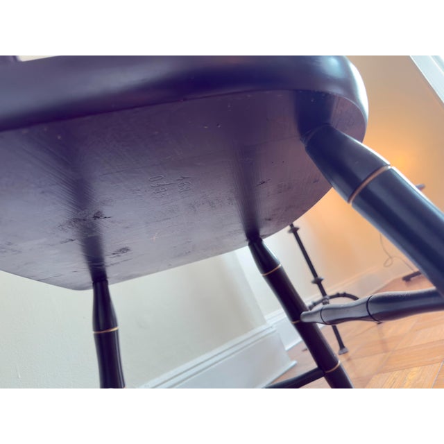 Wood Late 20th Century University of Chicago Captain’s Chair, Windsor-Style Armchair For Sale - Image 7 of 17