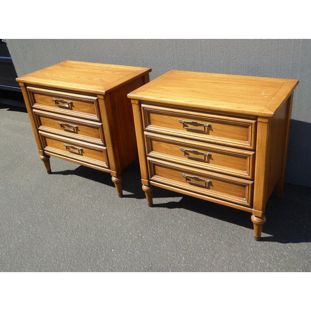 White Fine Furniture Co. MidCentury Modern Nightstands A Pair Chairish