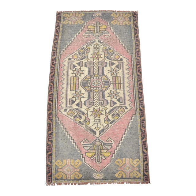 Geometric Vintage Anatolian Rug For Sale