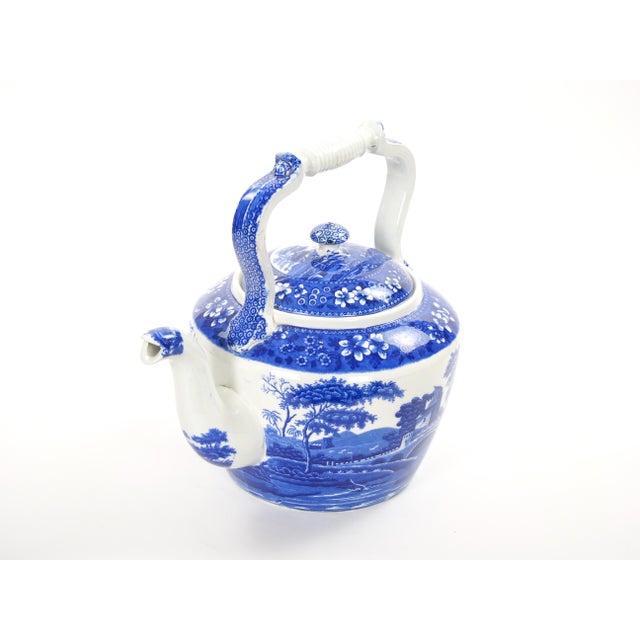 An impressive and unusually large Italian porcelain tea or coffee pot, made in Italy during the mid to late 20th century...