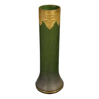 Art Nouveau Vase with Gilt Brass For Sale