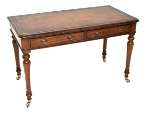 Antique Victorian Leather Top Writing Table, 1860