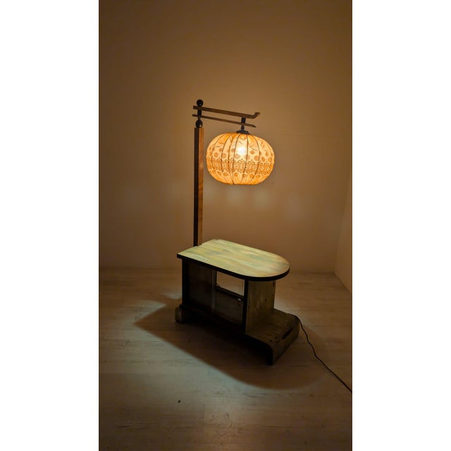 Art Deco Floor Lamp with Table and Bar For Sale - Image 14 of 18