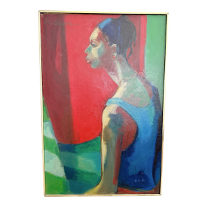 Vibrant Impressionist Oil Painting 24” X 36” Contemporary Figurative Woman Figure Art