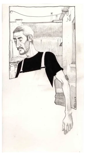Vincenzo Bizzarri, Sordomuto, Ink & Pencil on Paper, 2013