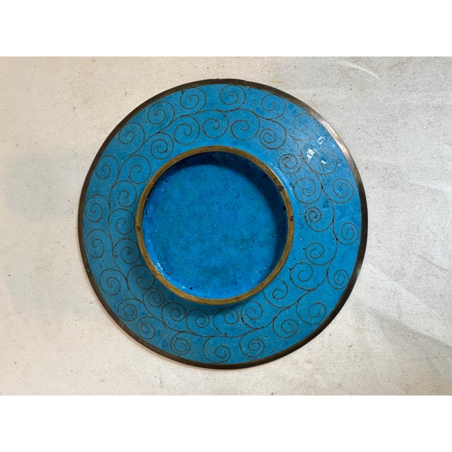 Metal Mid 20th Century Cloisonne Dish For Sale - Image 7 of 7