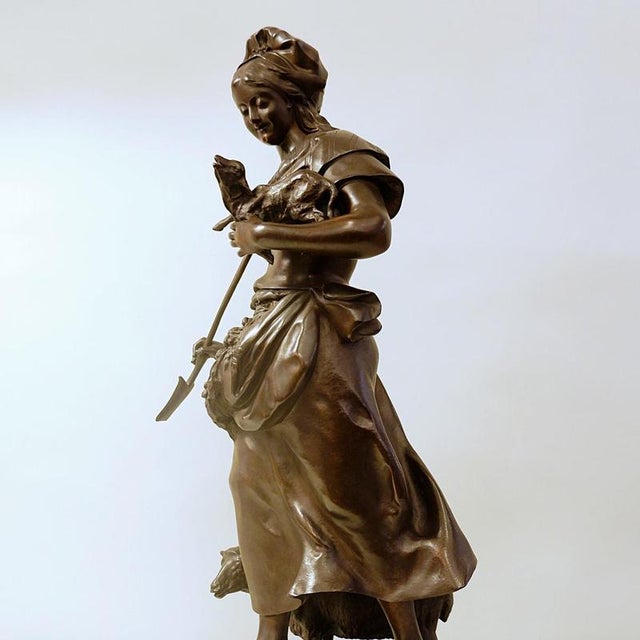 Auguste De Wever, Bronze Sculpture Innocence, 1800s, Bronze For Sale - Image 16 of 16