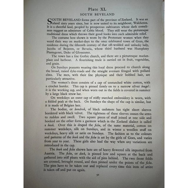 Black South Beveland Women and Girl in Lace Caps and Black Skirts with Golden Pins, 1932, Paper For Sale - Image 8 of 10