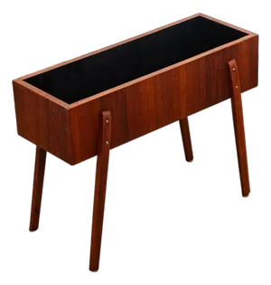 Mid Century Danish Modern Planter Teak Denmark Rectangular Outdoor / Indoor MCM