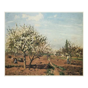 1977 After Camille Pissarro "Orchard in Bloom, Louvenciennes", Large Full-Color Print