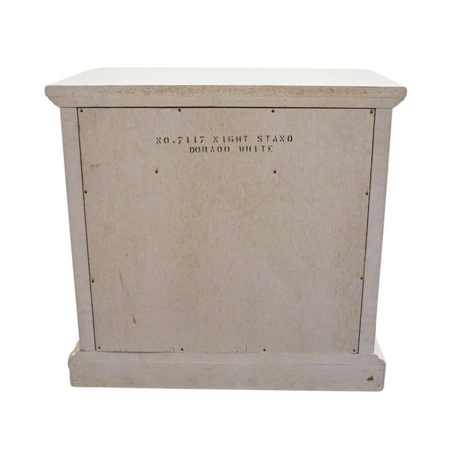 Unique Furniture Italian Mediterranean Style Hollywood Regency 26" Cabinet Nightstand 7117 - Dorado White Finish For Sale - Image 11 of 13