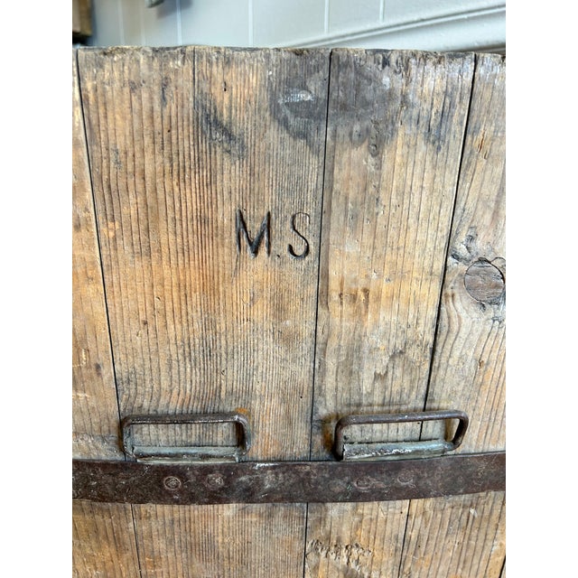 Antique Rustic Grape Carrier / Wine Barrel For Sale - Image 4 of 13