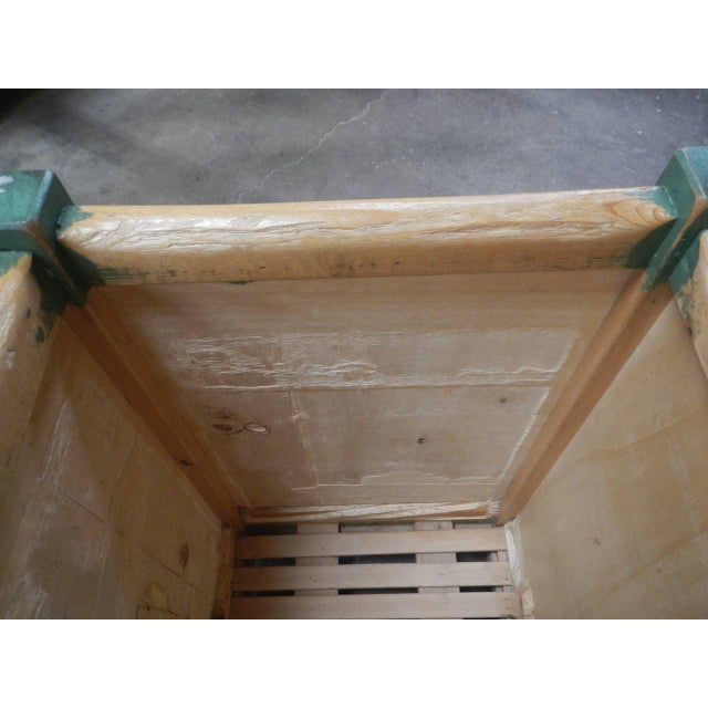 Forest Green Container Box with Wheels, 1960 For Sale - Image 8 of 9