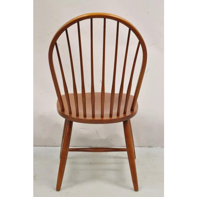Late 20th Century Ethan Allen Cottage Collection Maple Wood Early American Dining Chairs - Set of 4 For Sale - Image 10 of 12