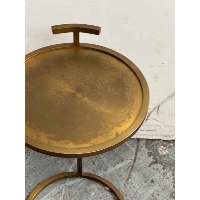 Restoration Hardware 1930s Martini Round Side Table For Sale - Image 12 of 12