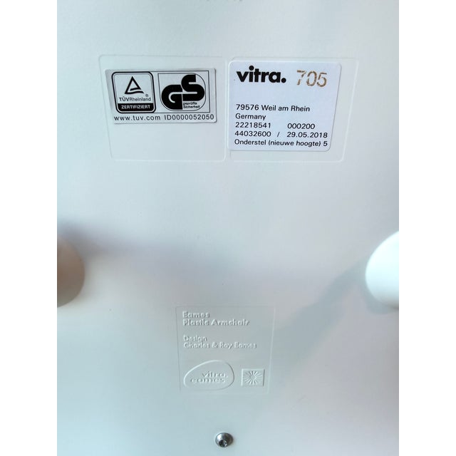 Eames Vitra Eames Molded Armchairs With Pads For Sale - Image 4 of 4