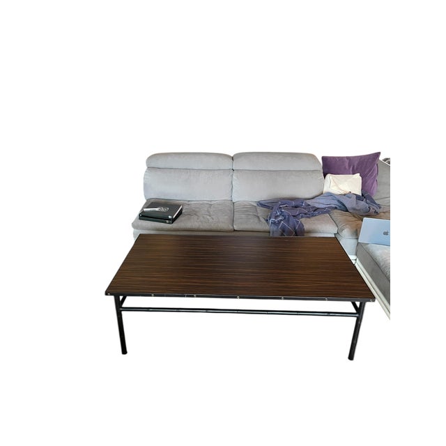 Stitched Leather Cocktail Table by Jacques Adnet, 1950s, in Very Good conditions. Designed 1950 to 1959 I have official...