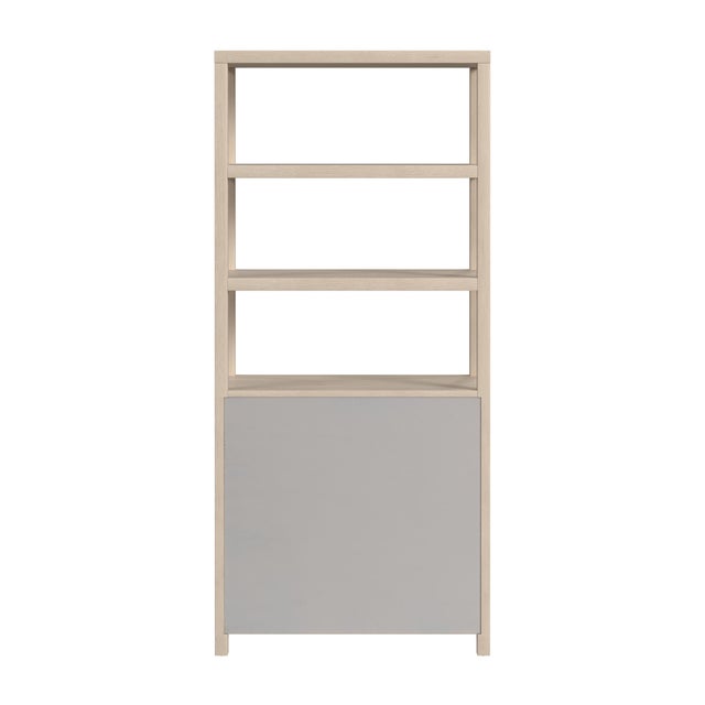 Nora 32 in W. x 72 in. H Wood 3- Tier Etagere Bookcase, Antique Taupe For Sale In Chicago - Image 6 of 8