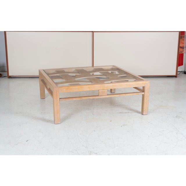 Vintage Basket Weave Coffee Table Chairish