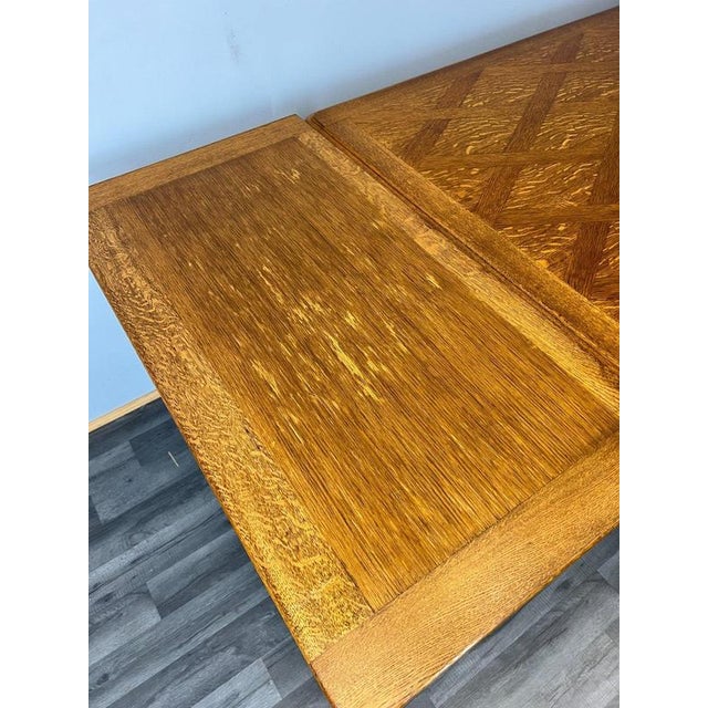 Dining Table Vintage French Louis Xvi Carved Oak Extendable Table Lot 4582 For Sale - Image 10 of 13