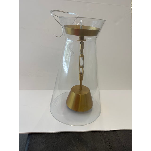 Laboratory Lux Glass Contemporary Post Modern Ceiling Pendant Light For Sale In Los Angeles - Image 6 of 12