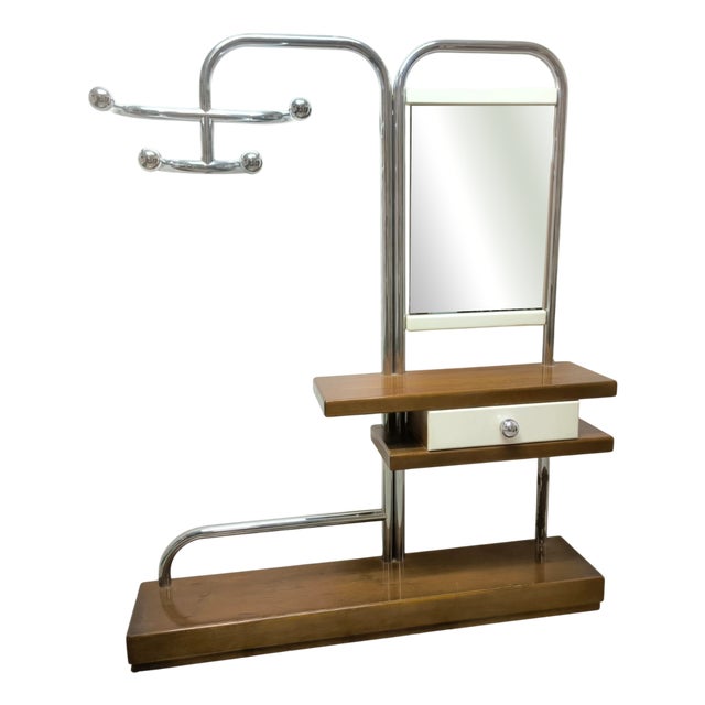 Entrance Coat Rack with Mirror, 1970s For Sale
